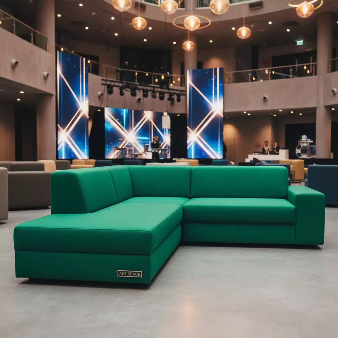 Аренда Секция угловая Block левая зеленая в Radisson Hotel Rosa Khutor — ART SPACE