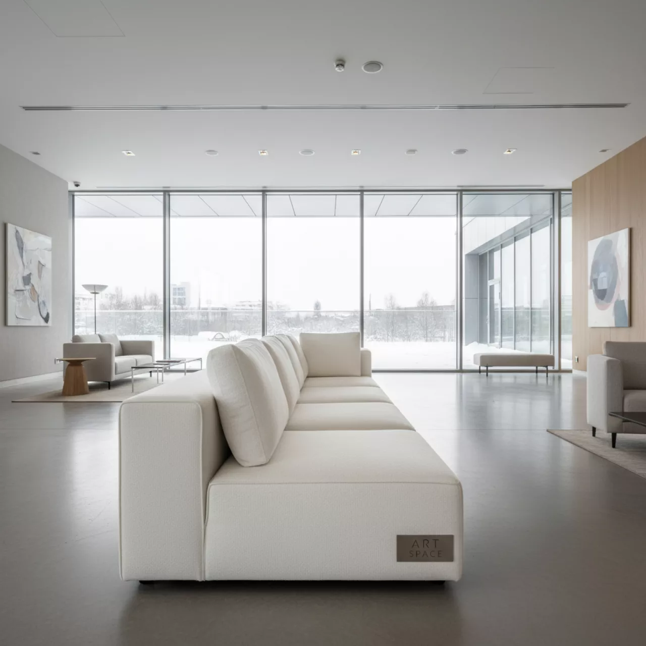 Аренда Секция угловая Block правая белая в Mantera Supreme — ART SPACE