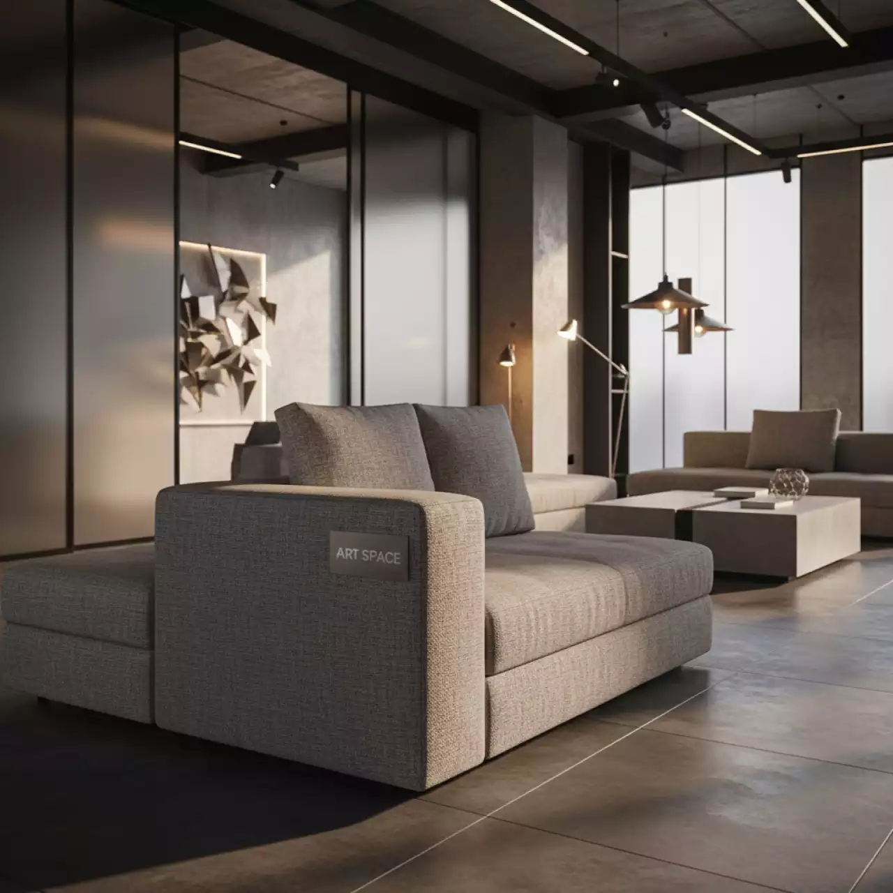 Аренда Секция угловая California Gray серого цвета в Courtyard by Marriott Sochi — ART SPACE