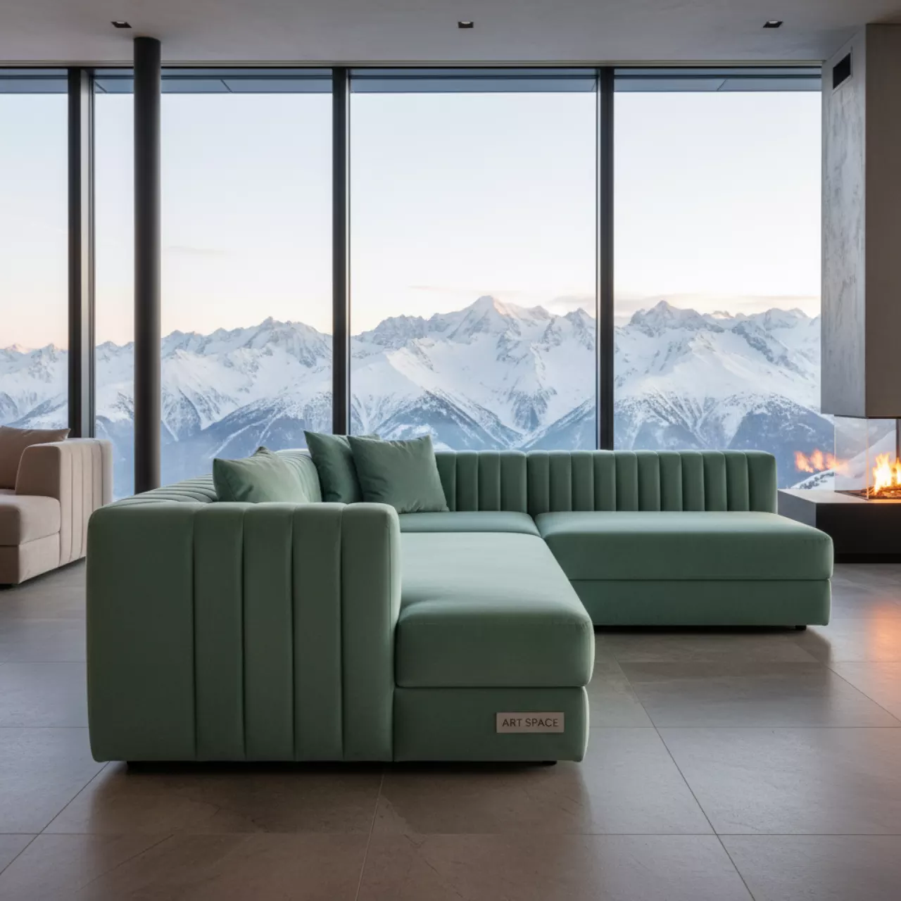 Аренда Секция угловая California мятная на площадке Rosa Peak (2320м) — ART SPACE