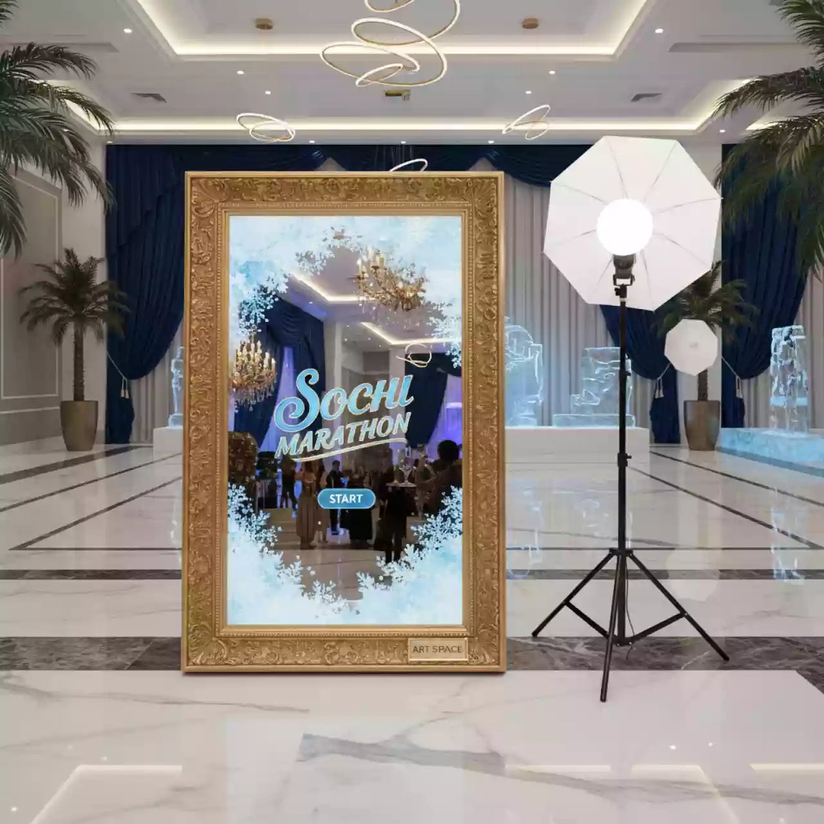 Аренда Селфи зеркало багетное в Stella di Mosca — ART SPACE