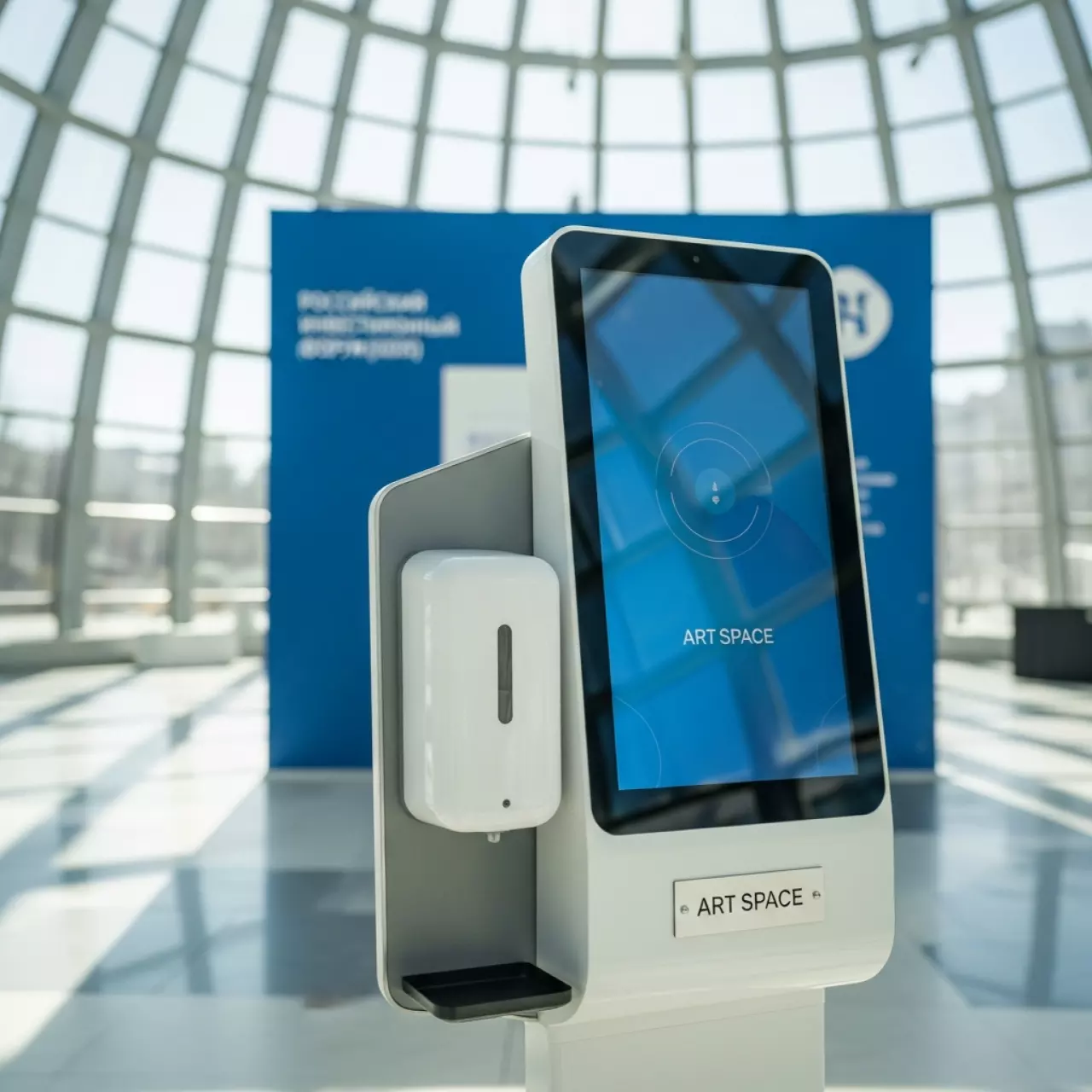 Аренда Сенсорная стойка Prestigio IDS Totem Hand Sanitizer в ледовом дворце «Большой» — ART SPACE