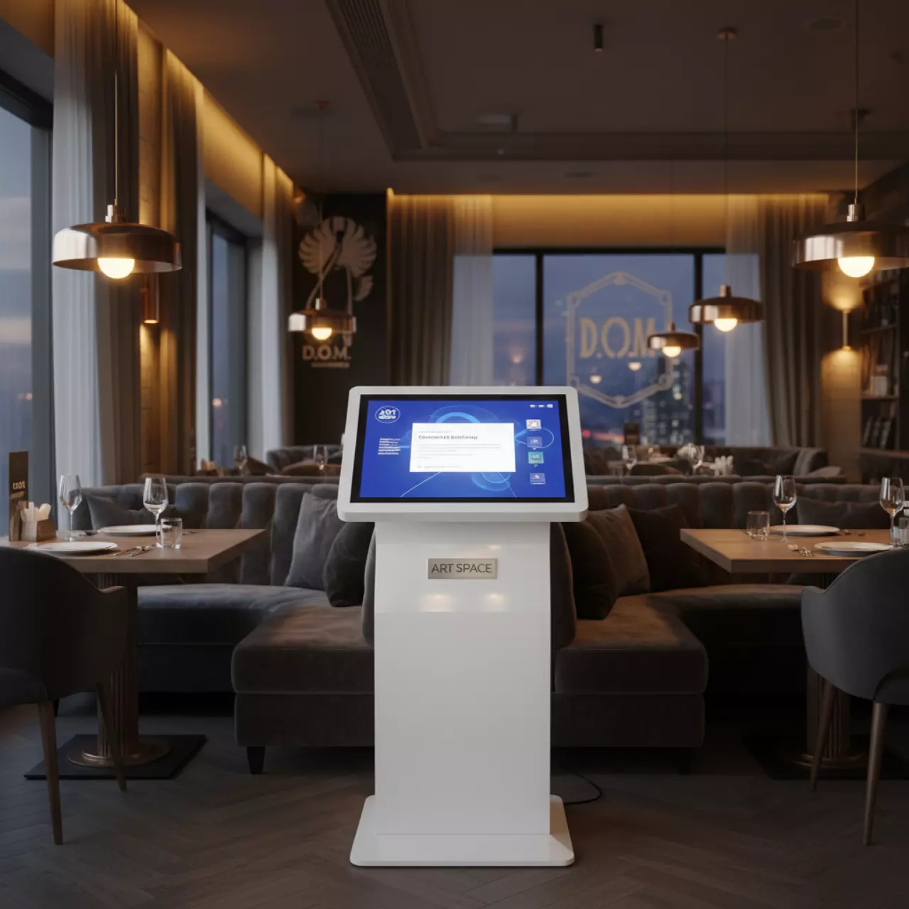 Аренда Сенсорный инфокиоск Пионер 24 Windows в ресторане «D.O.M» — ART SPACE