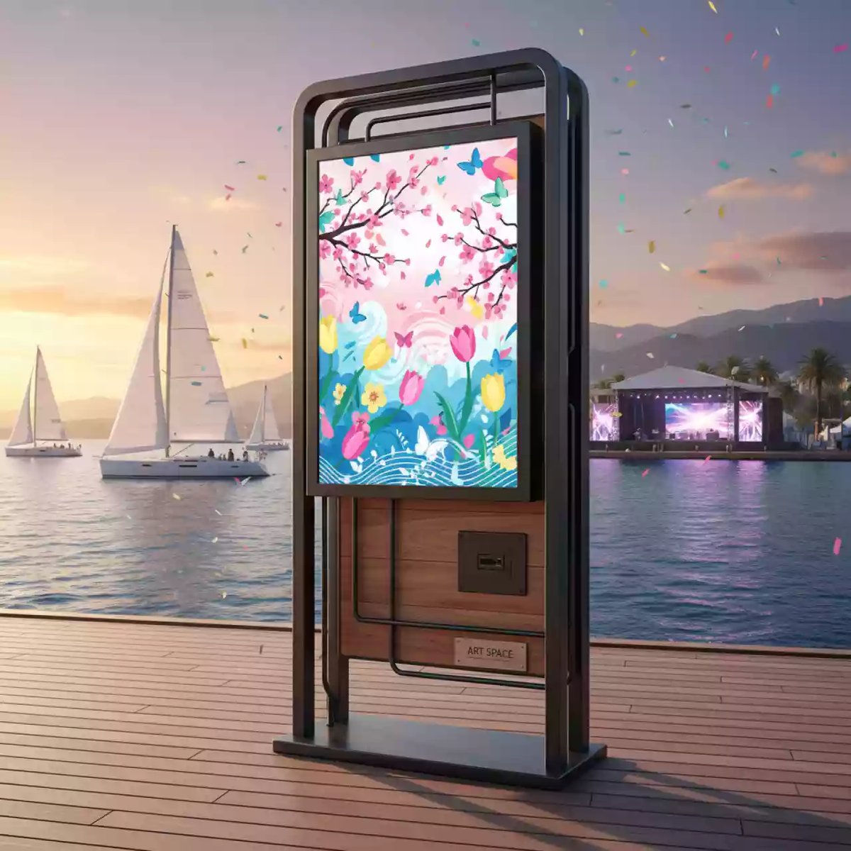 Аренда Сенсорный информационный киоск Ультра 86 на парусной регате (Сочи) — ART SPACE