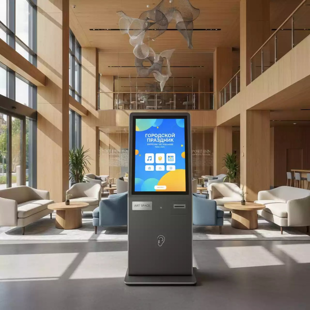 Аренда Сенсорный киоск Helper 43 с индукционной петлей Kiosk Info в Sport Inn Hotel & Wellness — ART SPACE