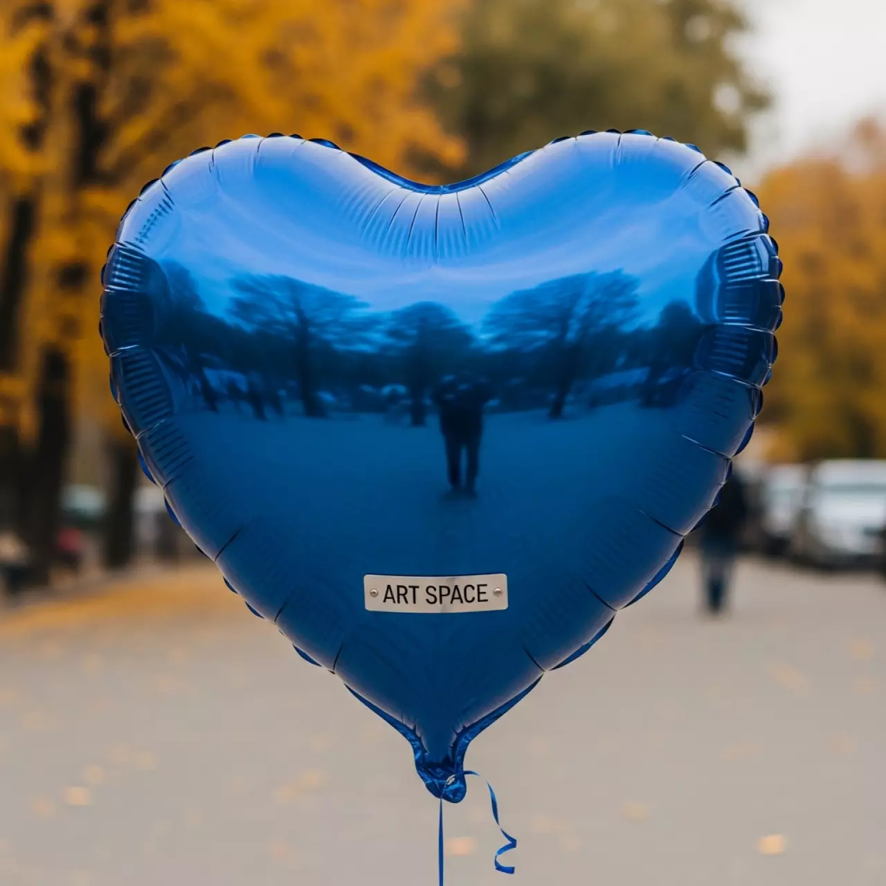 Аренда Сердце фольгированное синее в этно-парке «Моя Россия» — ART SPACE