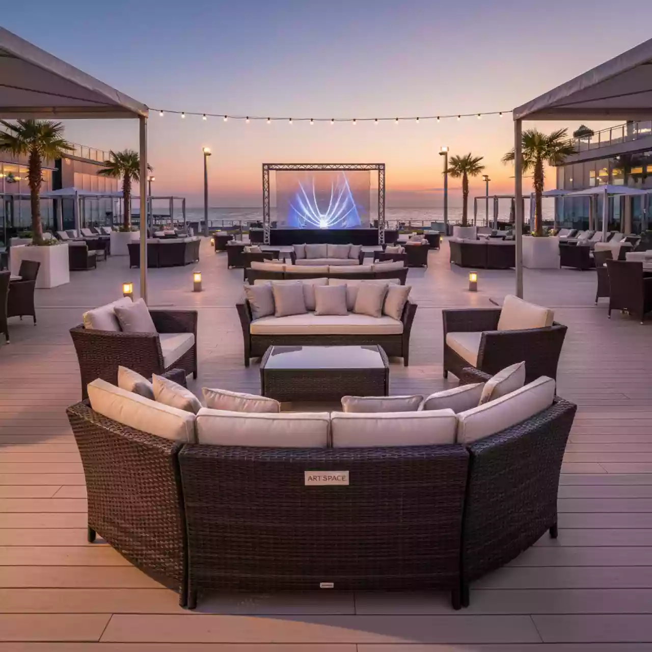 Аренда Сет Oscar из искусственного ротанга темно коричневый на Имеретинской набережной — ART SPACE