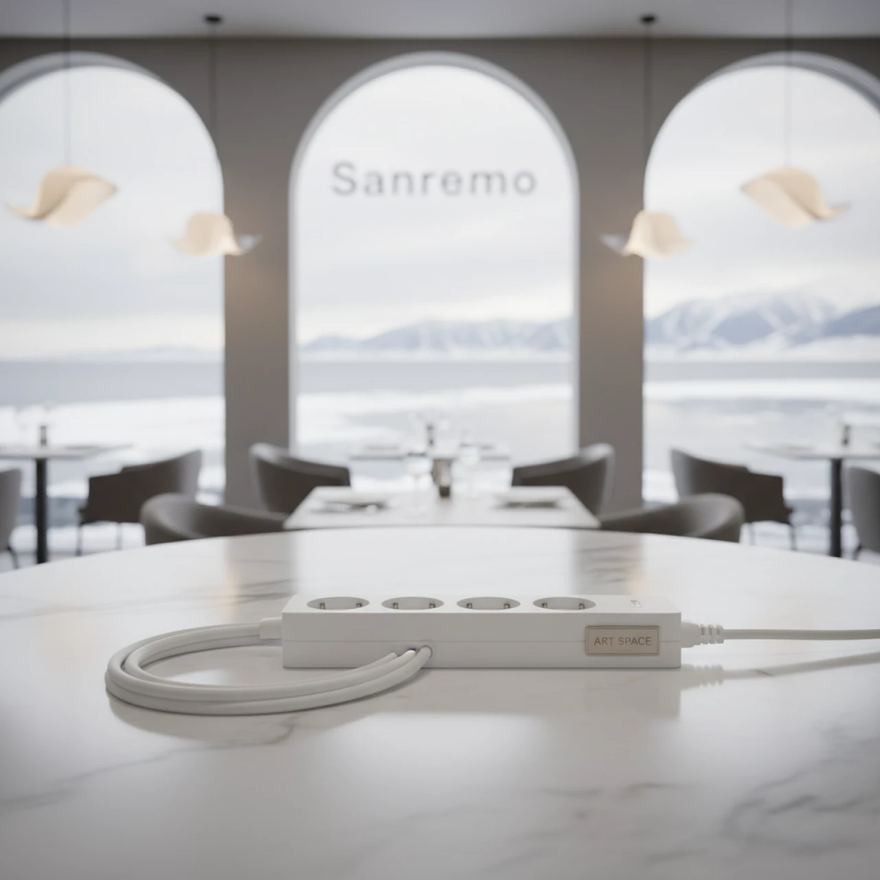 Аренда Сетевой фильтр Power Cube SPG B 10 WHITE 3 м 5 розеток белый в ресторане «Sanremo» — ART SPACE