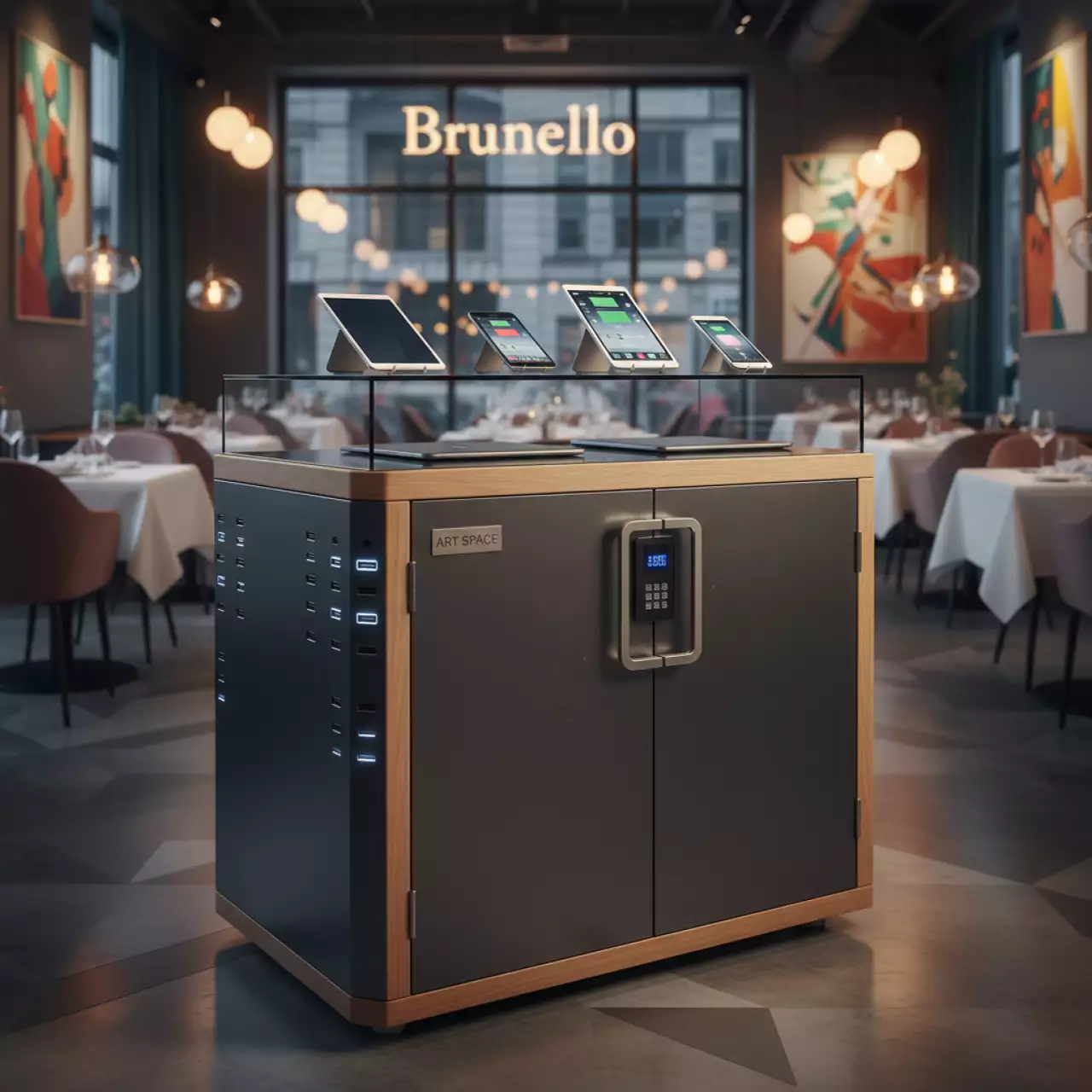 Аренда Сейф тележка AVer C36i в ресторане «Brunello» — ART SPACE