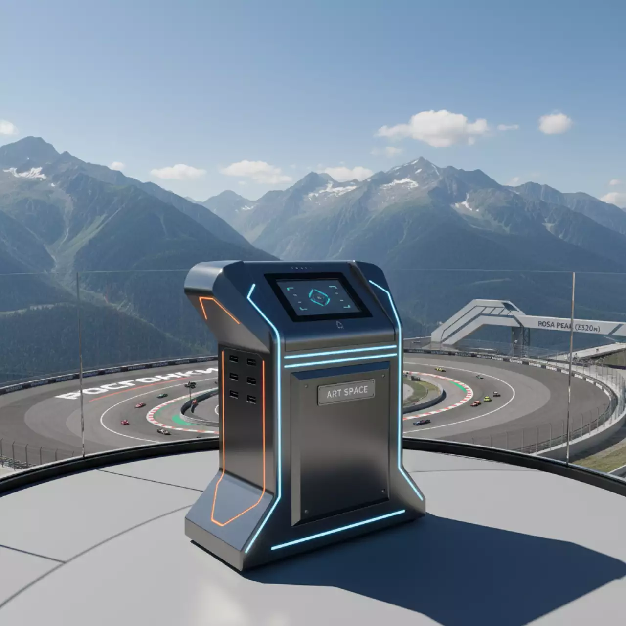 Аренда Сейф тележка AVer E32c для зарядки планшетов и ноутбуков на площадке Rosa Peak (2320м) — ART SPACE