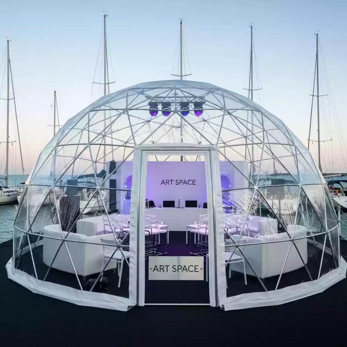 Аренда Сфера прозрачная 9 на парусной регате (Сочи) — ART SPACE