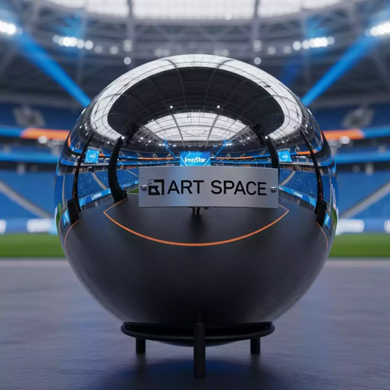 Аренда Шар декоративный 50 см серебро в VK Stadium Sirius — ART SPACE