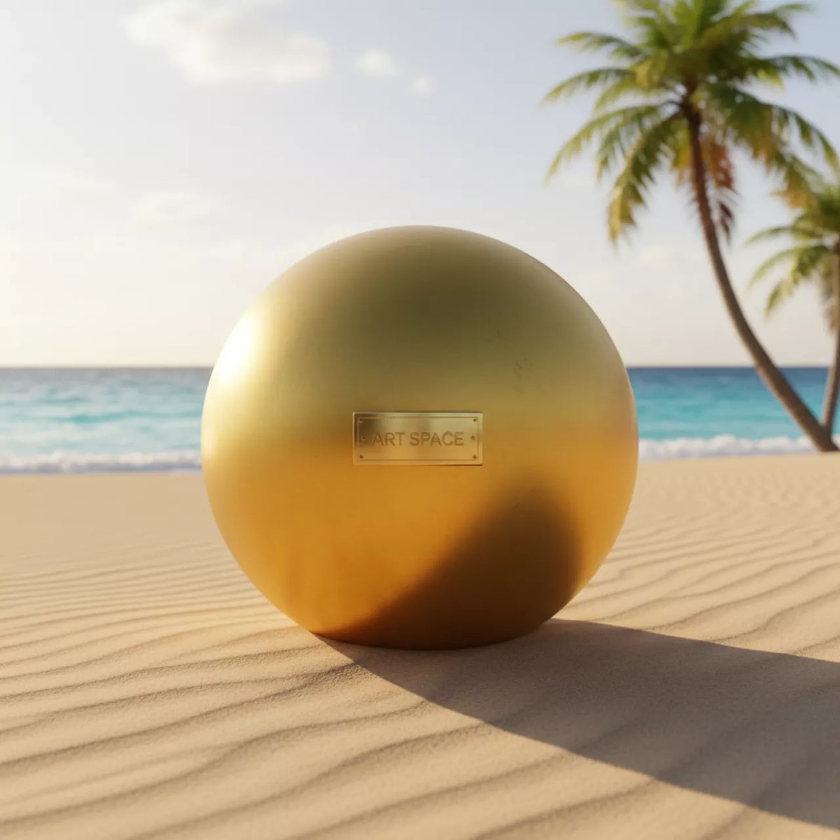 Аренда Шар декоративный 80 см золото на пляже «Мандарин» — ART SPACE
