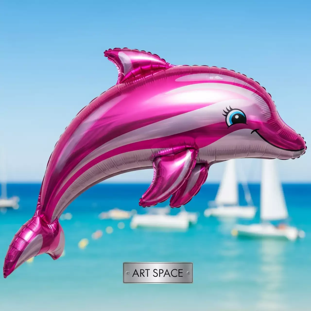 Аренда Шар фольгированный дельфин розовый Сочи — ART SPACE