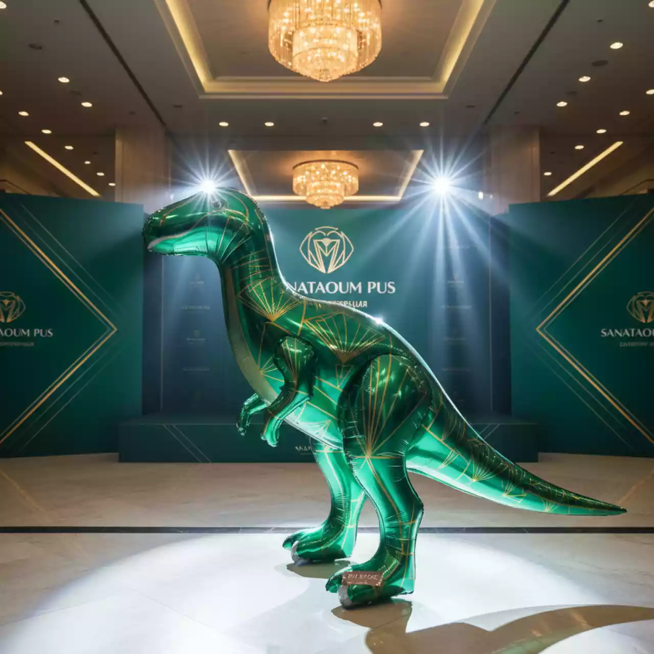 Аренда Шар фольгированный Динозаврик зеленый в санатории «Русь» — ART SPACE