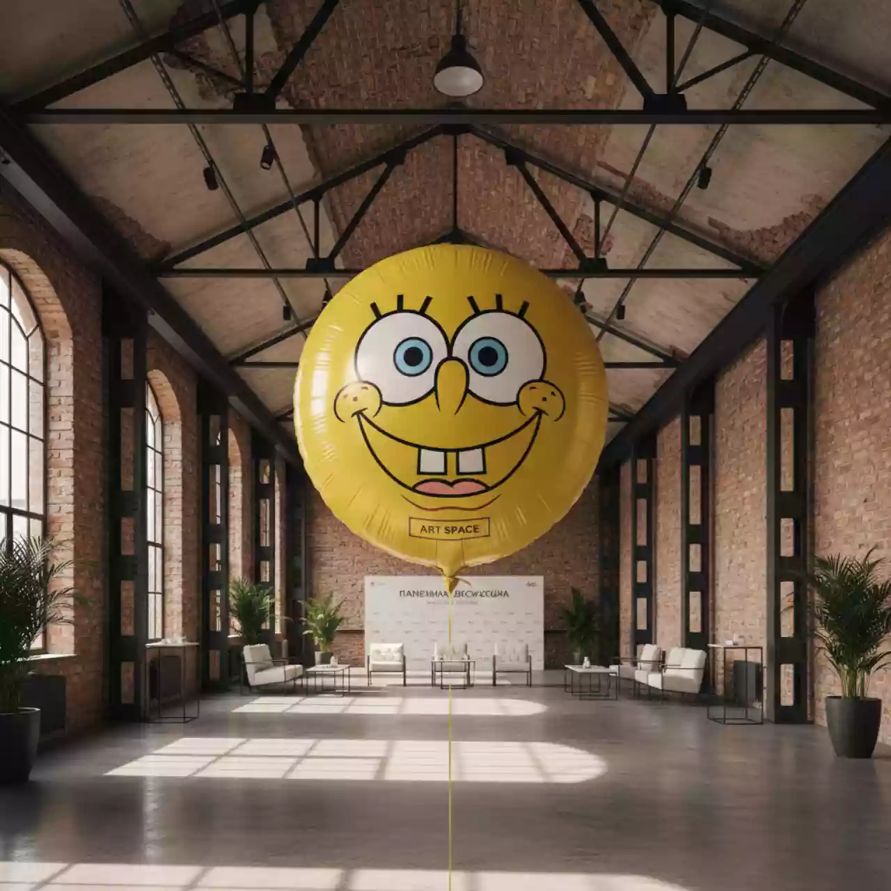Аренда Шар фольгированный круглый "Спанч Боб" в Гранд Отель Поляна — ART SPACE
