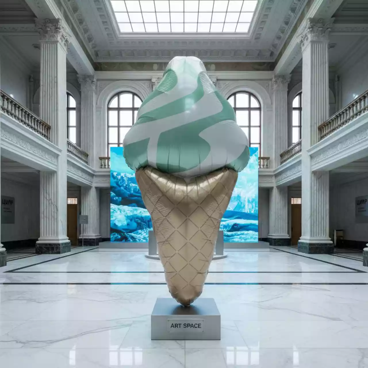 Аренда Шар фольгированный Мятное мороженое в МФК «Горный» — ART SPACE