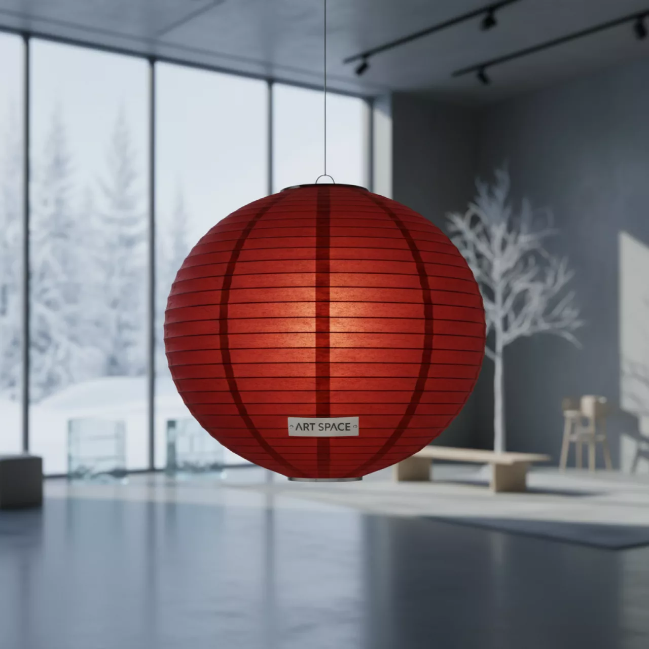 Аренда Шар фонарь китайский гранат 25 см в Ледовом дворце «Айсберг» — ART SPACE