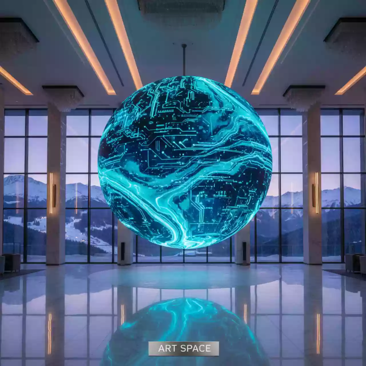 Аренда Шар LED диаметр 150 см шаг 2,5 мм в Rixos Krasnaya Polyana — ART SPACE