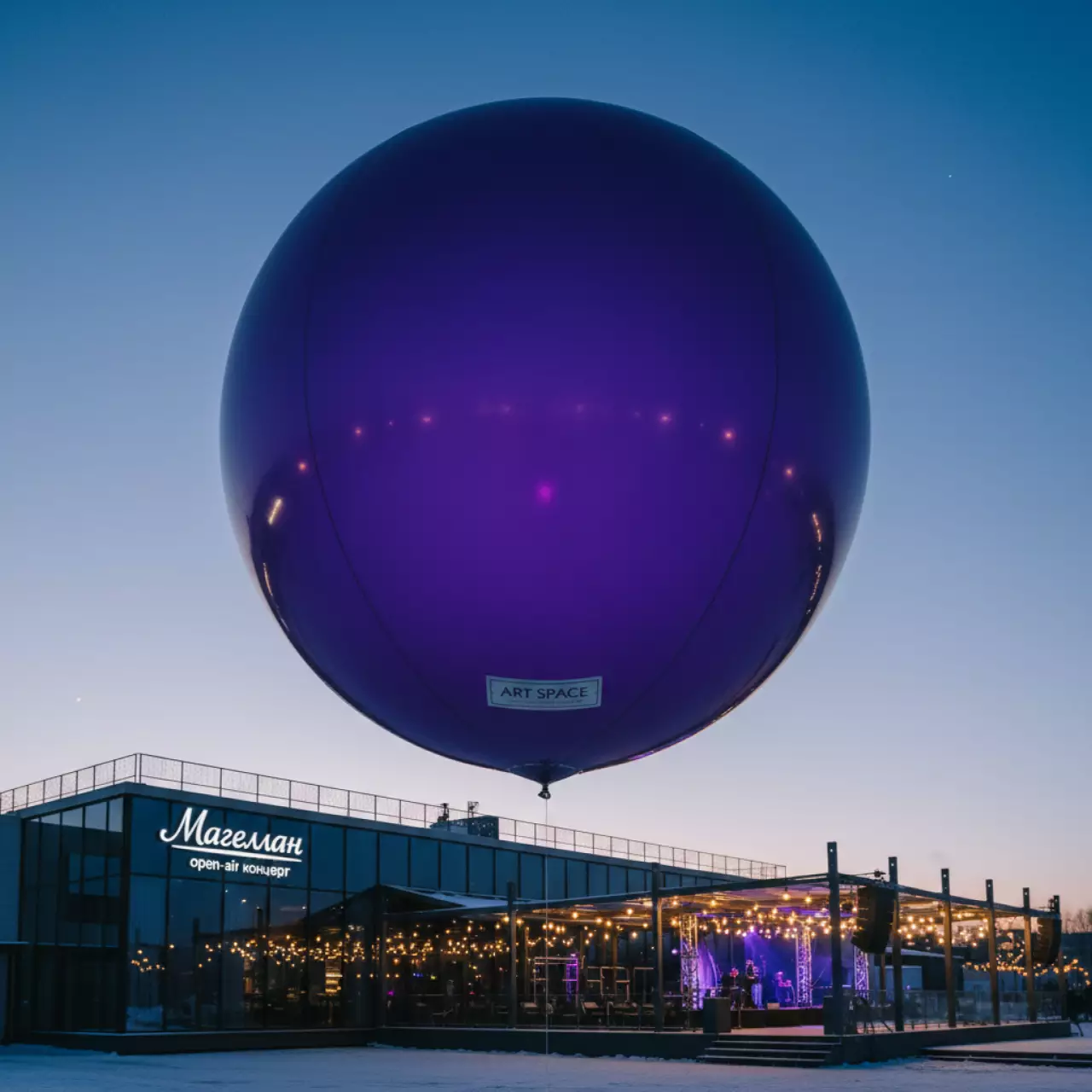 Аренда Шар с гелием 1 м фиолетовый в ресторане «Магеллан» — ART SPACE