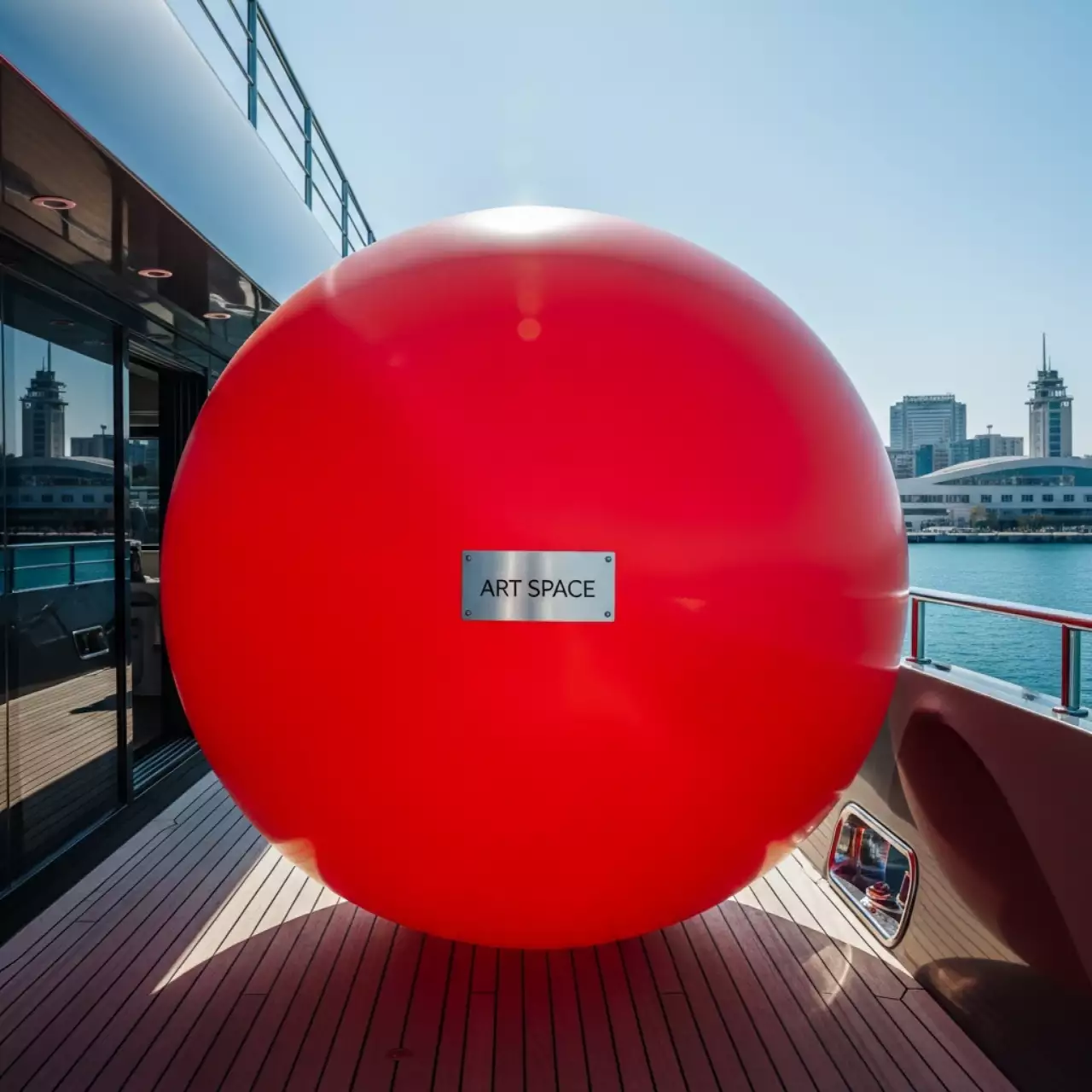 Аренда Шар с гелием 1 м красный на VIP теплоходе (Морпорт Сочи) — ART SPACE