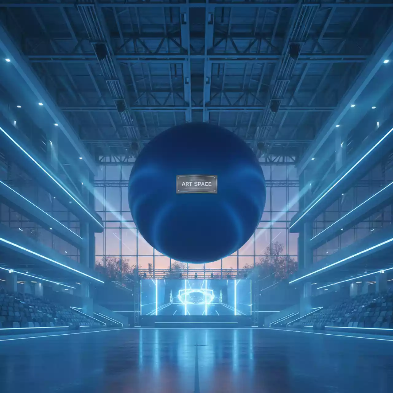 Аренда Шар с гелием 1 м синий в Сириус Арене — ART SPACE