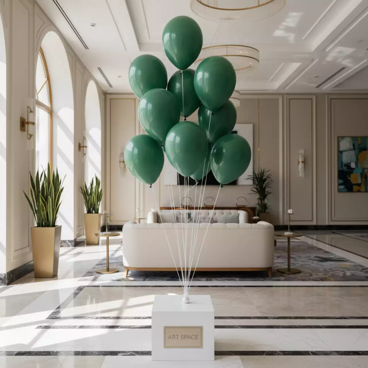 Аренда Шар с гелием 45 см зеленый в Stella di Mosca — ART SPACE