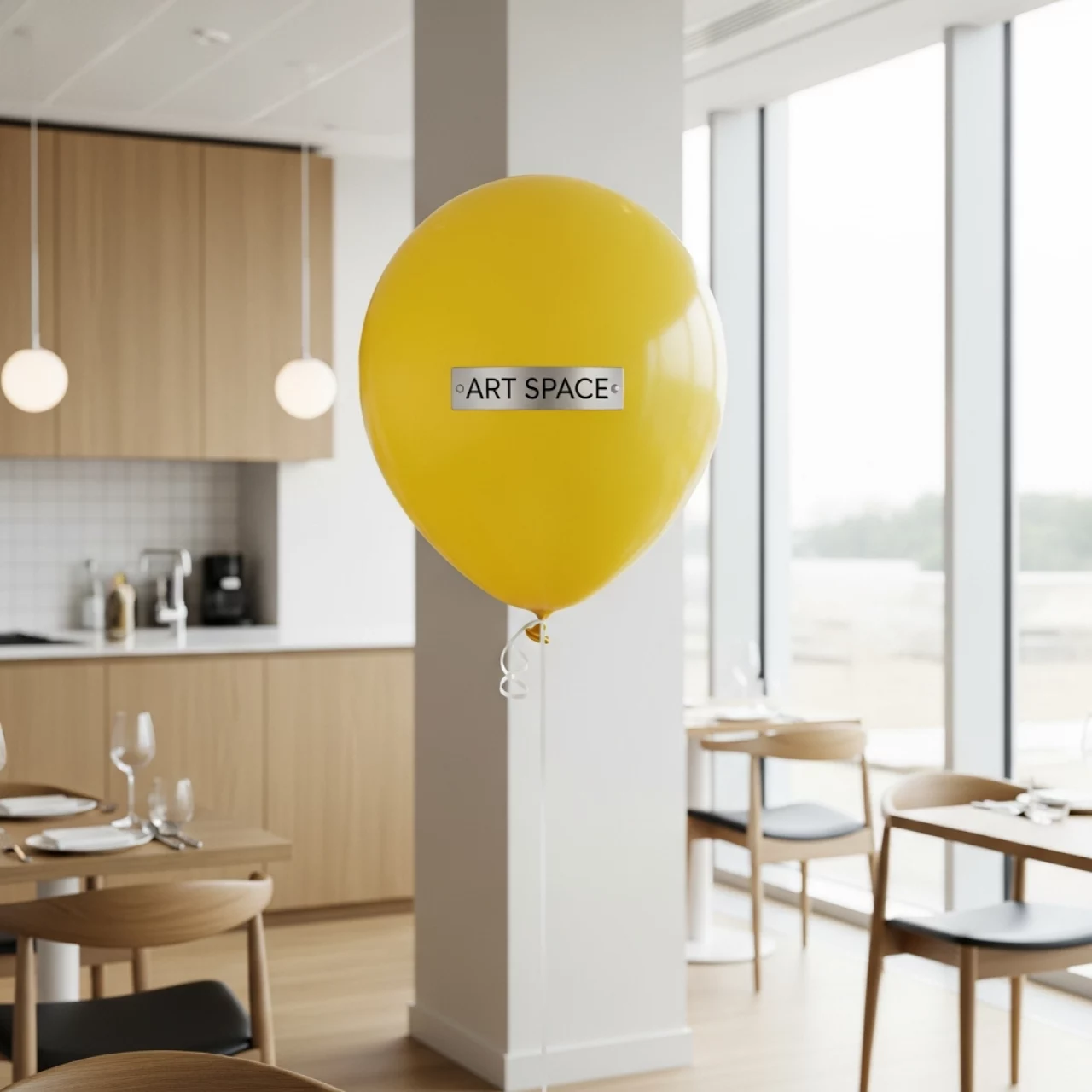 Аренда Шар с гелием 45 см желтый в ресторане «Плакучая Ива» — ART SPACE
