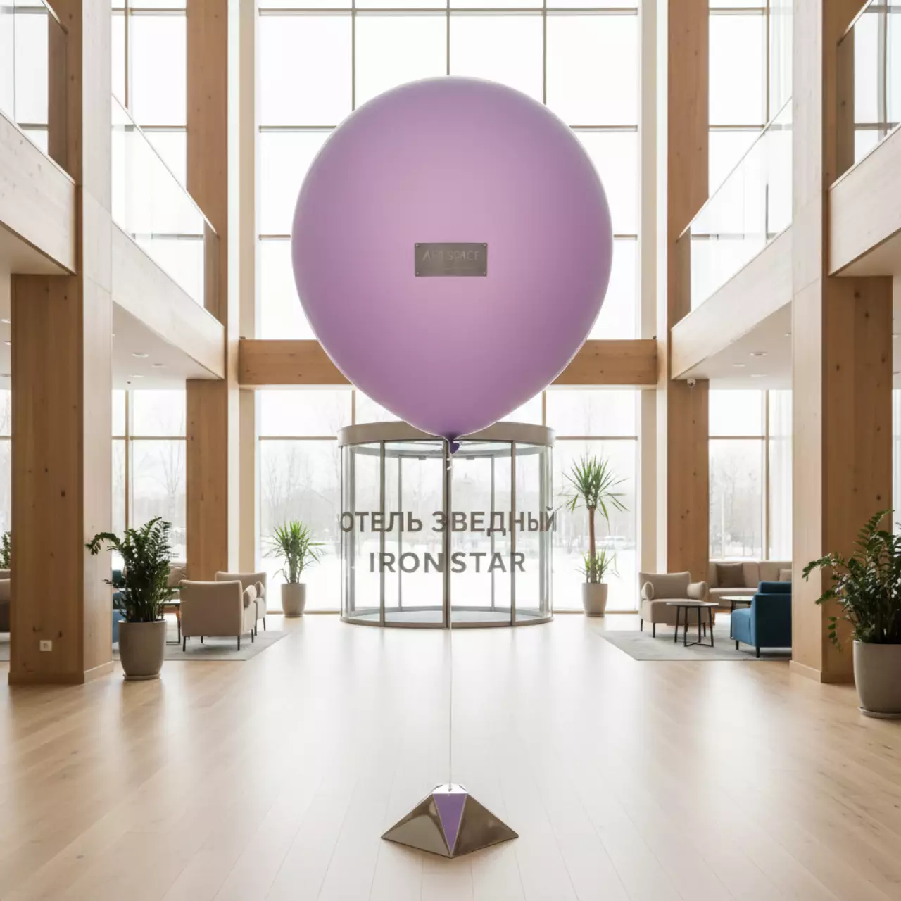 Аренда Шар с гелием сиреневый 1 м в отеле «Звездный» — ART SPACE