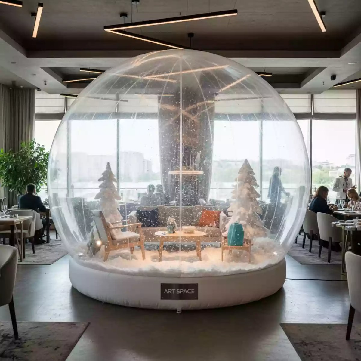 Аренда Шар снежный в ресторане «Магадан» — ART SPACE
