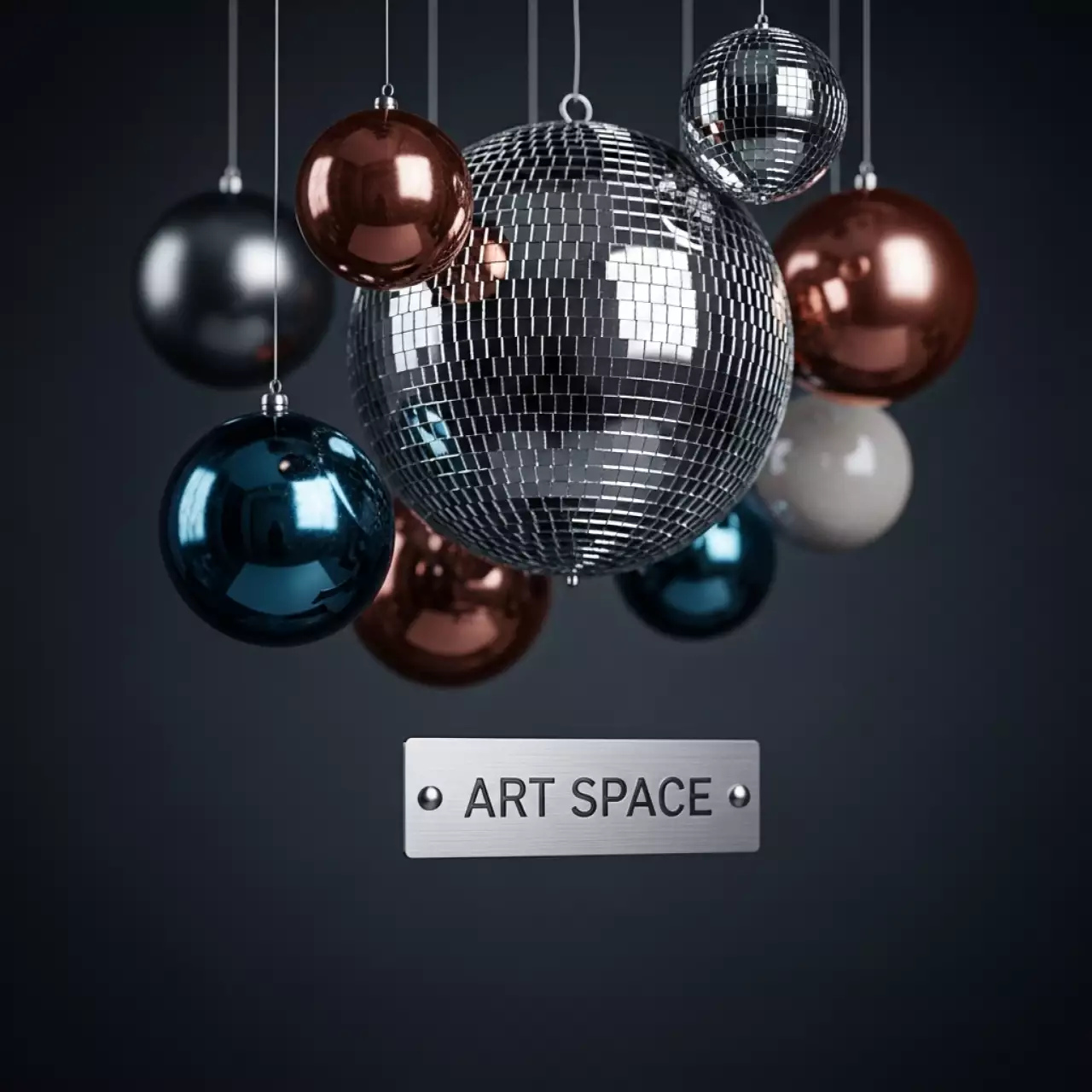 Аренда Шар зеркальный серебристый и цветной в Mantera Supreme — ART SPACE