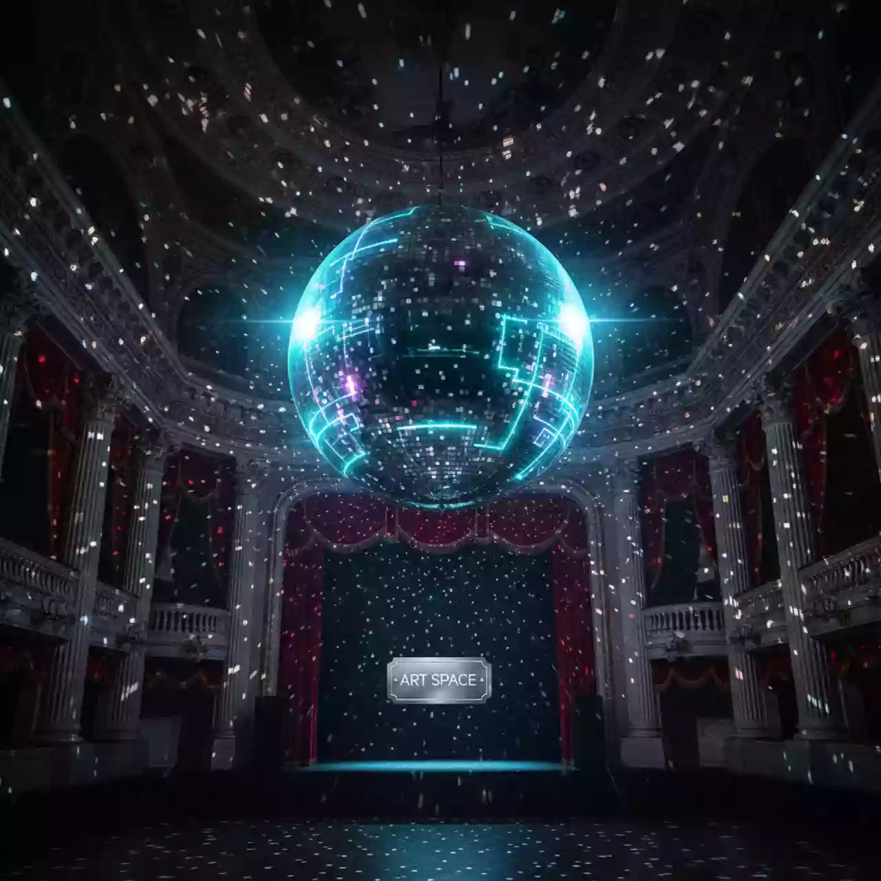 Аренда Шар зеркальный в Зимнем театре — ART SPACE