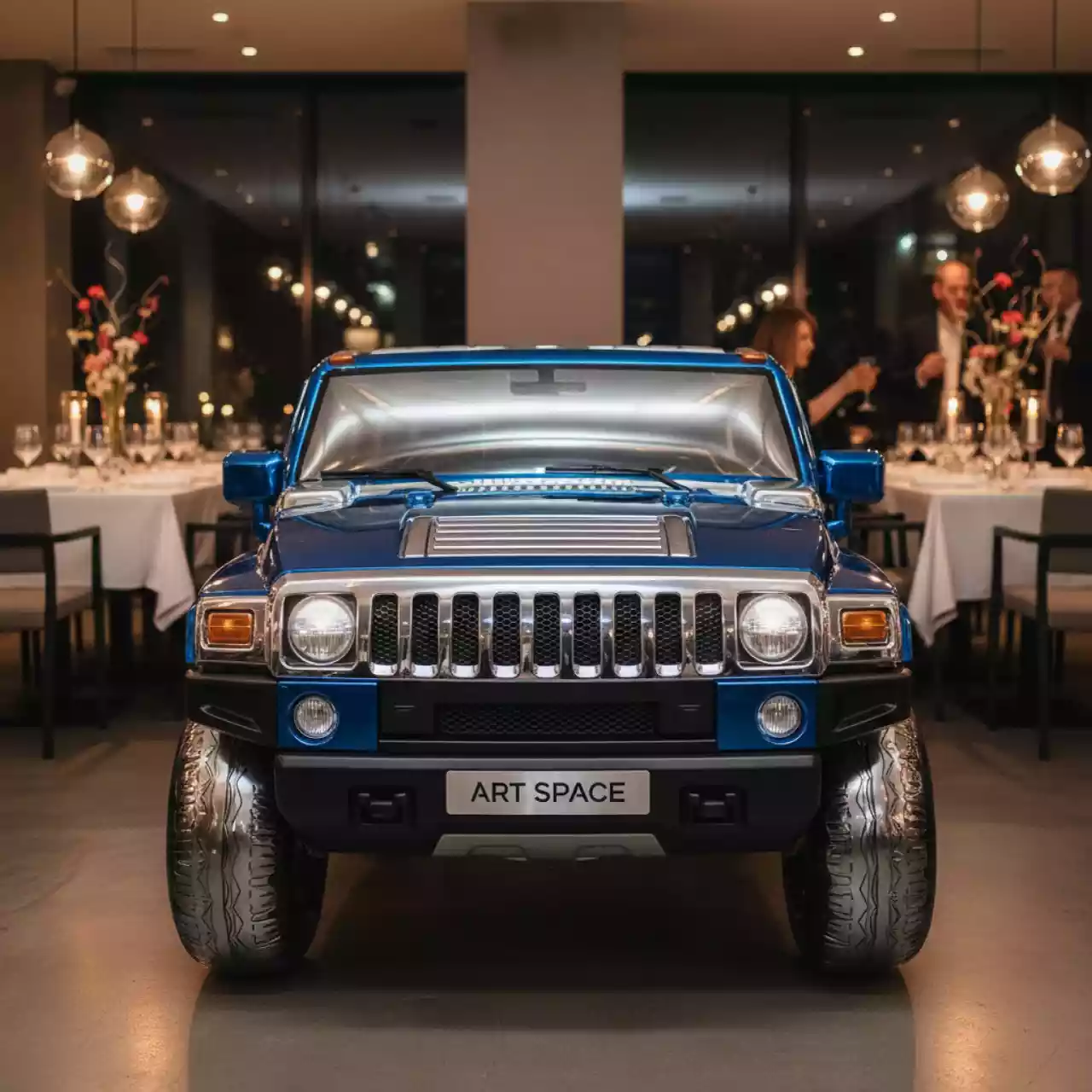 Аренда Шара фольгированного джипа Hummer в ресторане «Sanremo» — ART SPACE