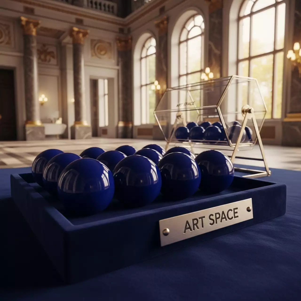 Аренда Шары для лототрона синие в санатории «Русь» — ART SPACE