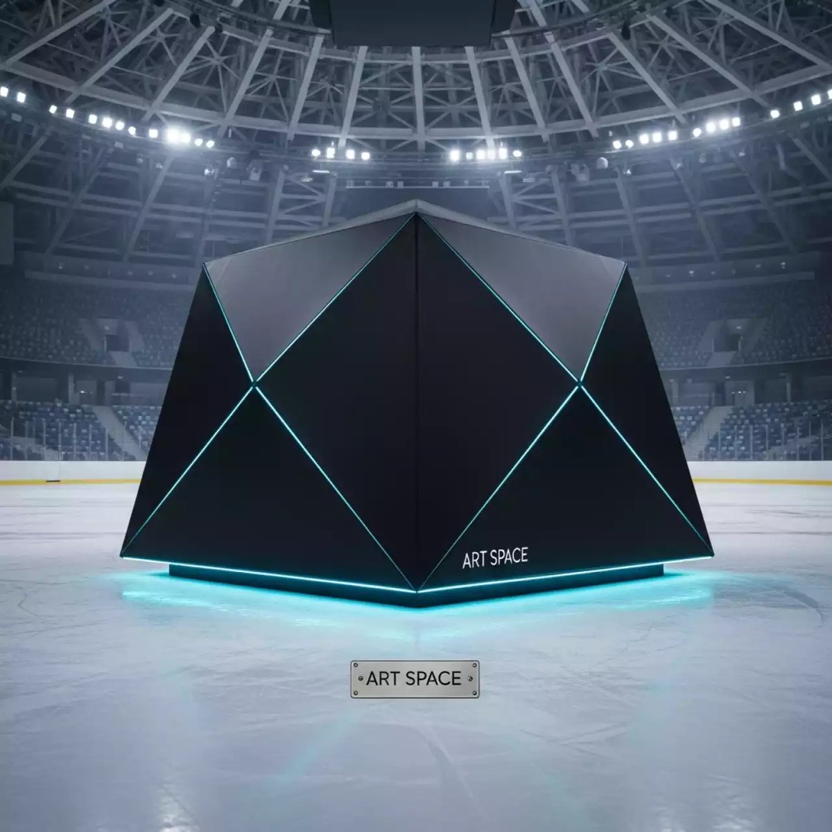 Аренда Шатер 4х4 черный в ледовой арене «Шайба» — ART SPACE