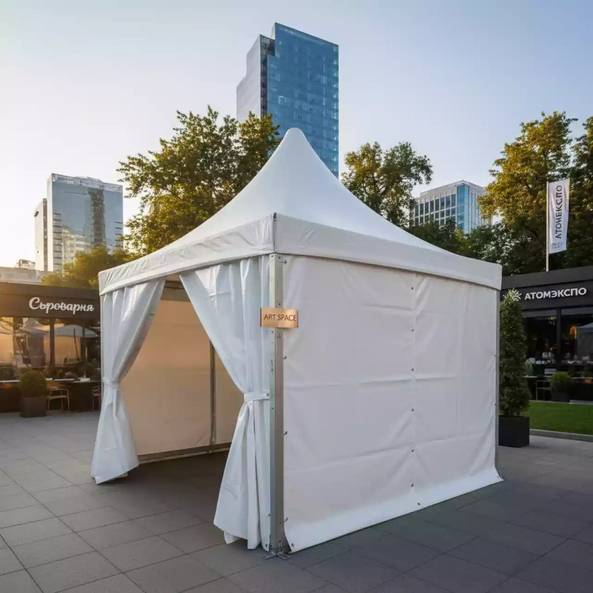 Аренда Шатер 6х8 м 48 м² в ресторане «Сыроварня» — ART SPACE