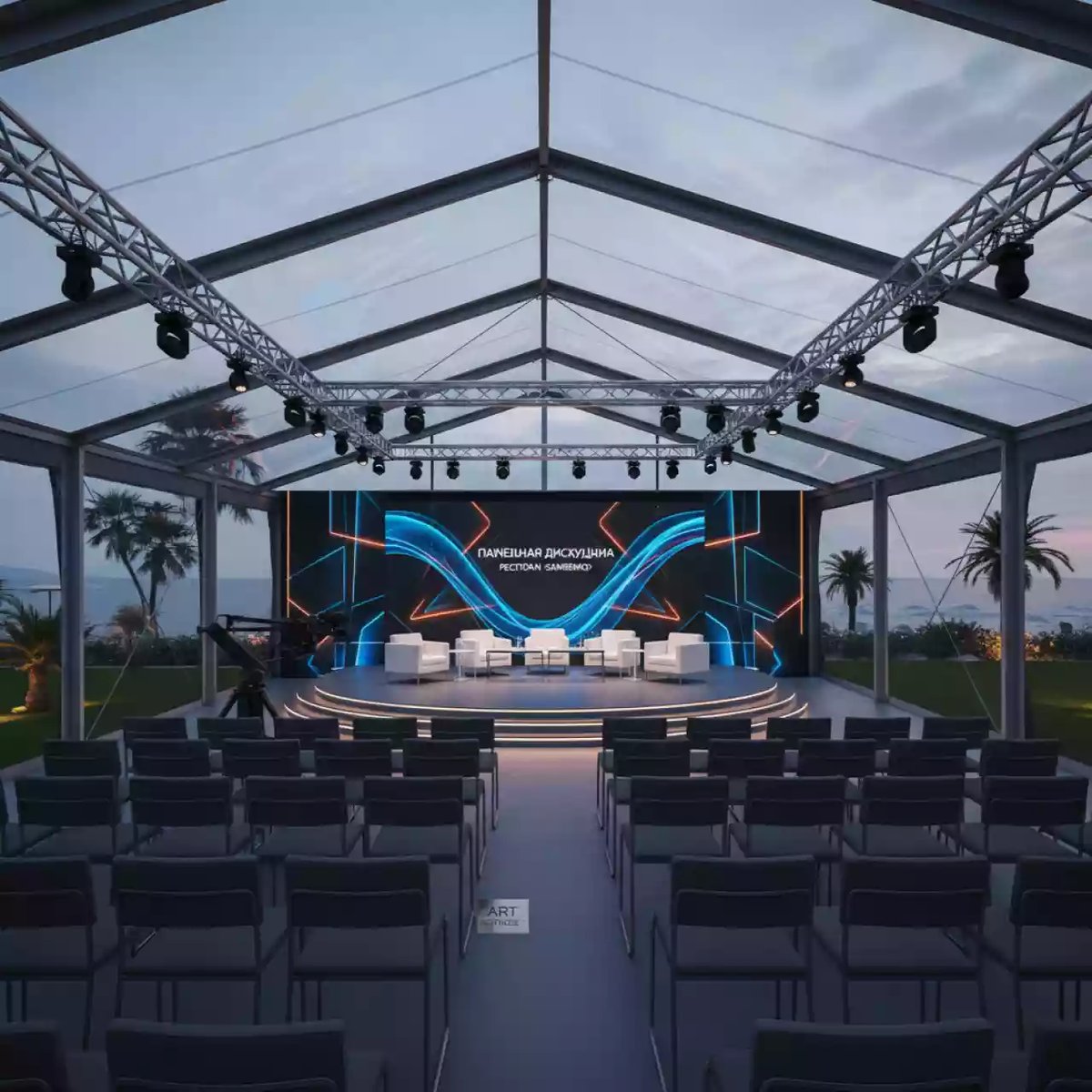 Аренда Шатер 8х20 в ресторане «Sanremo» — ART SPACE