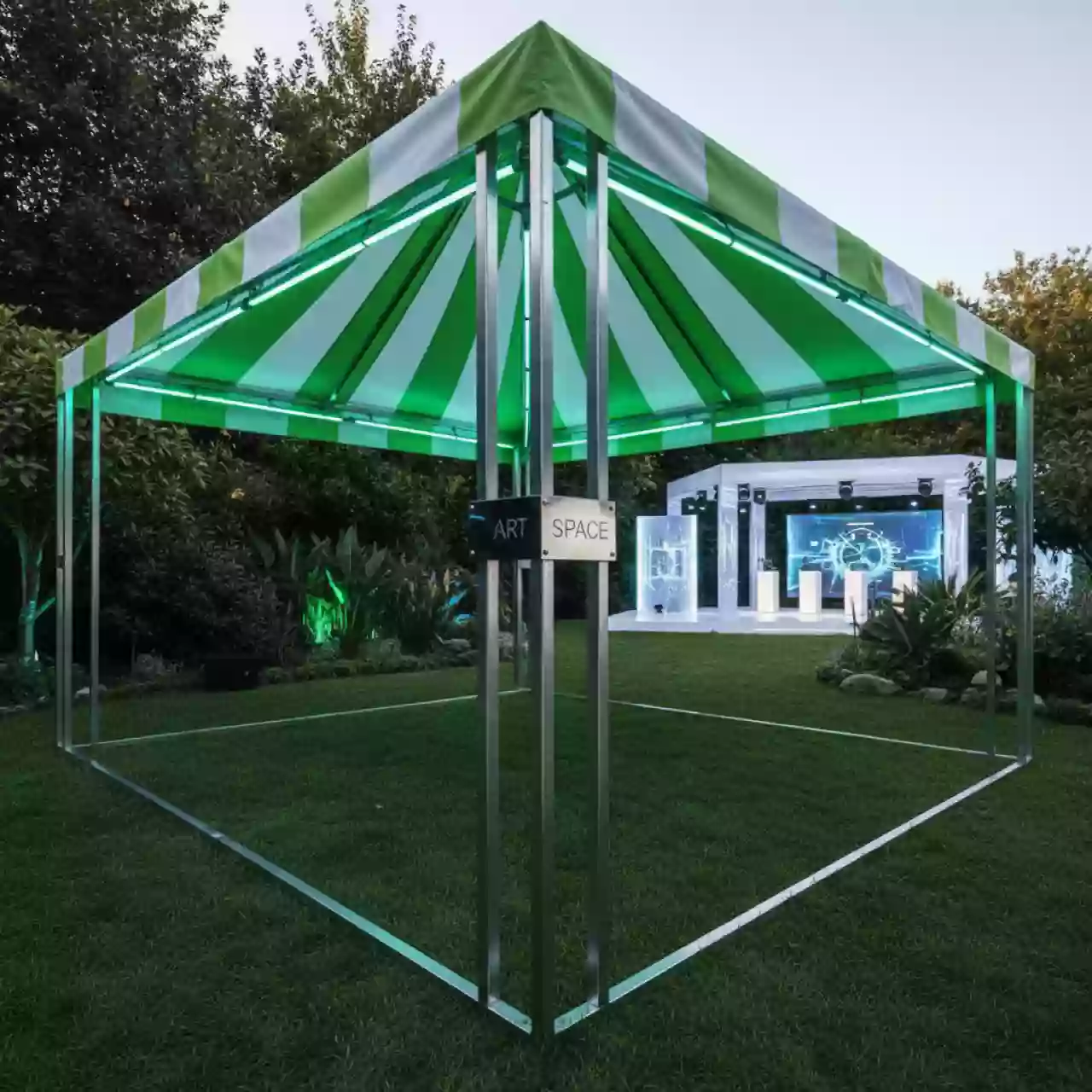 Аренда Шатер AFM 1015A Green white 3х6 в ресторане «Brunello» — ART SPACE