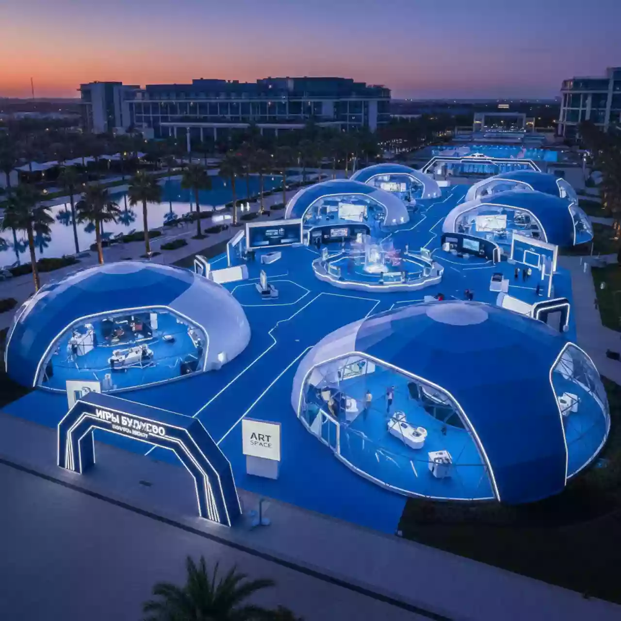 Аренда Шатер AFM 1015C Blue white в Novotel Resort — ART SPACE