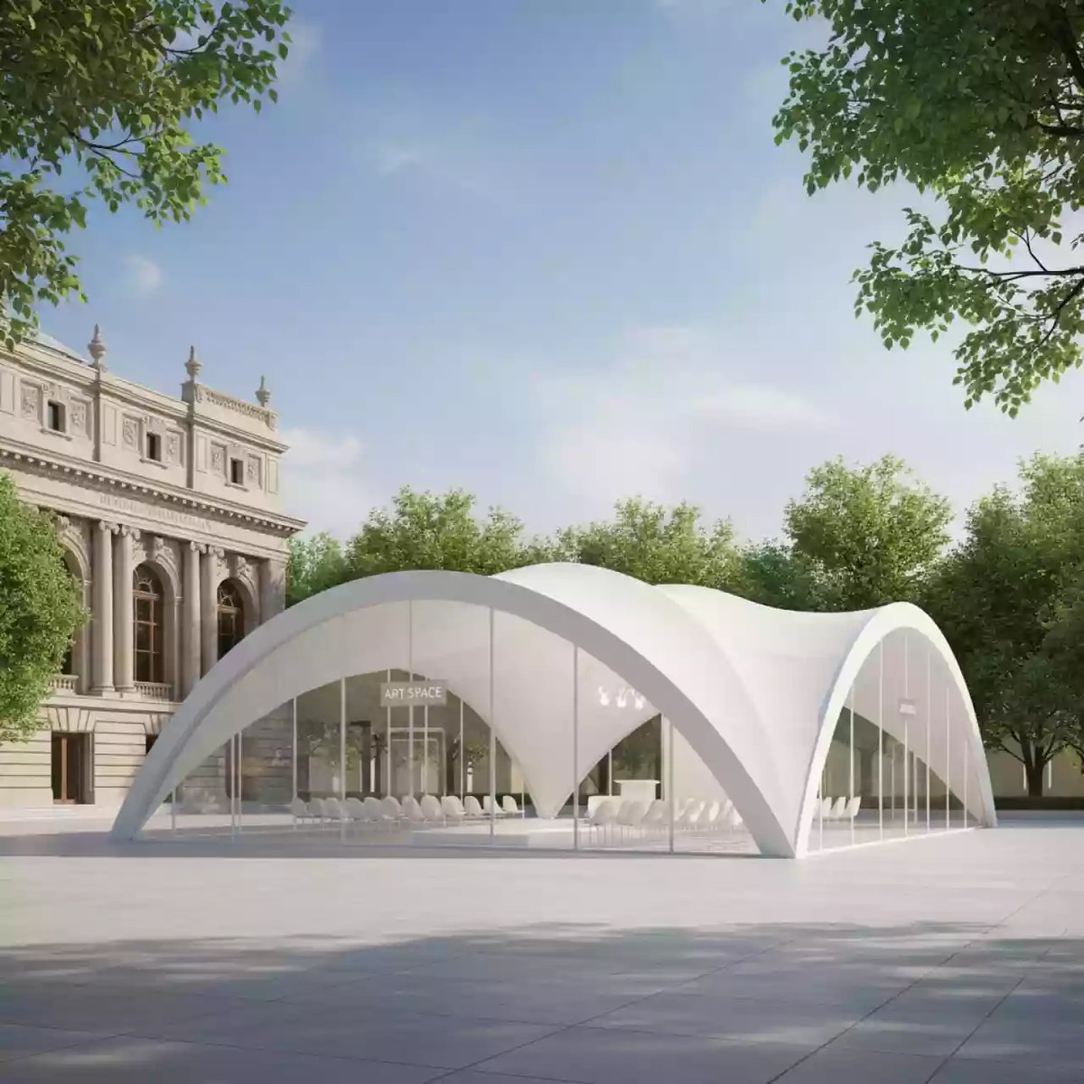 Аренда Шатер арочный 10х10 м дюна в Зале органной и камерной музыки — ART SPACE
