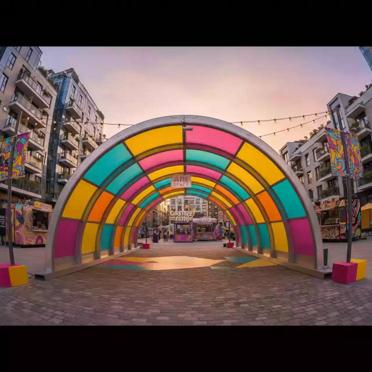 Аренда Шатер арочный 12х10 м в Stella di Mosca – Идеальное Место для Фестиваля Gastreet в Весеннем Стиле — ART SPACE