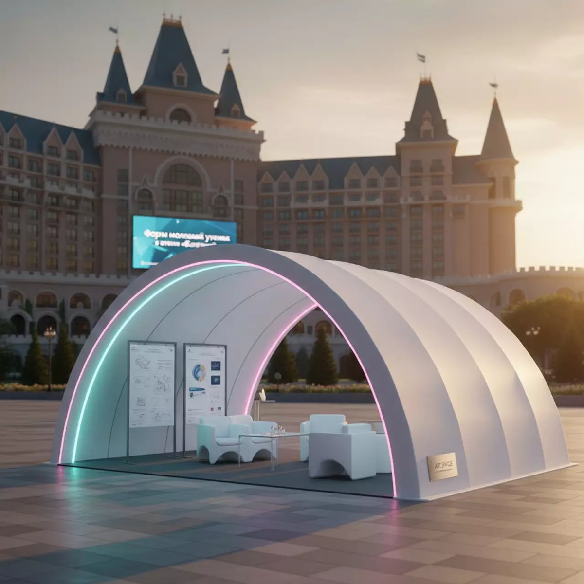 Аренда Шатер арочный 6х6 в отеле «Богатырь» — ART SPACE