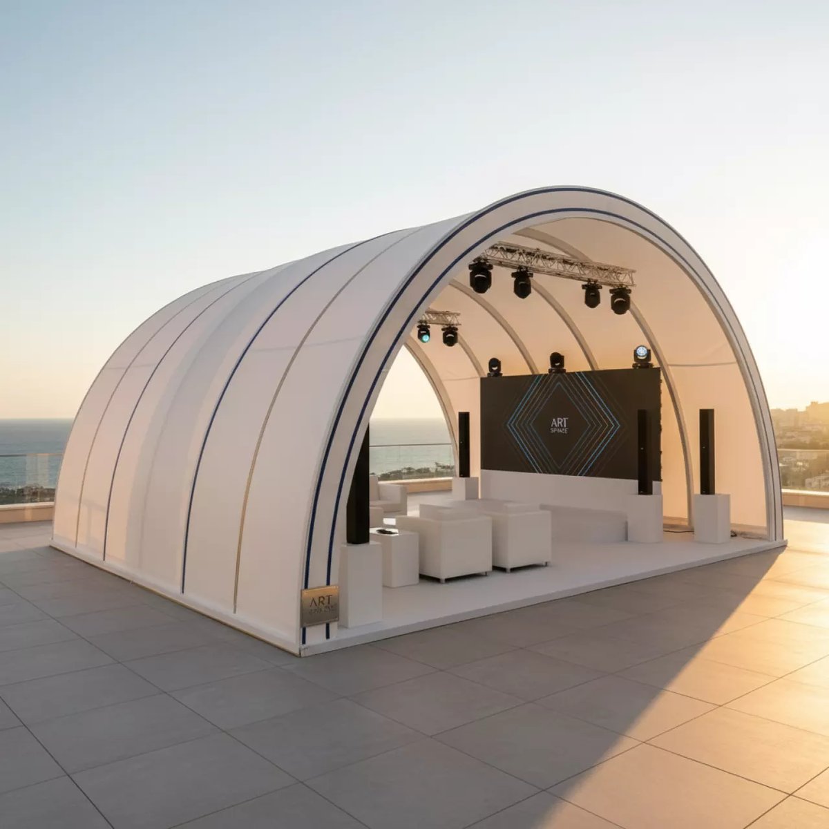 Аренда Шатер арочный 8х8 м 64 м² в Grand Karat Sochi — ART SPACE