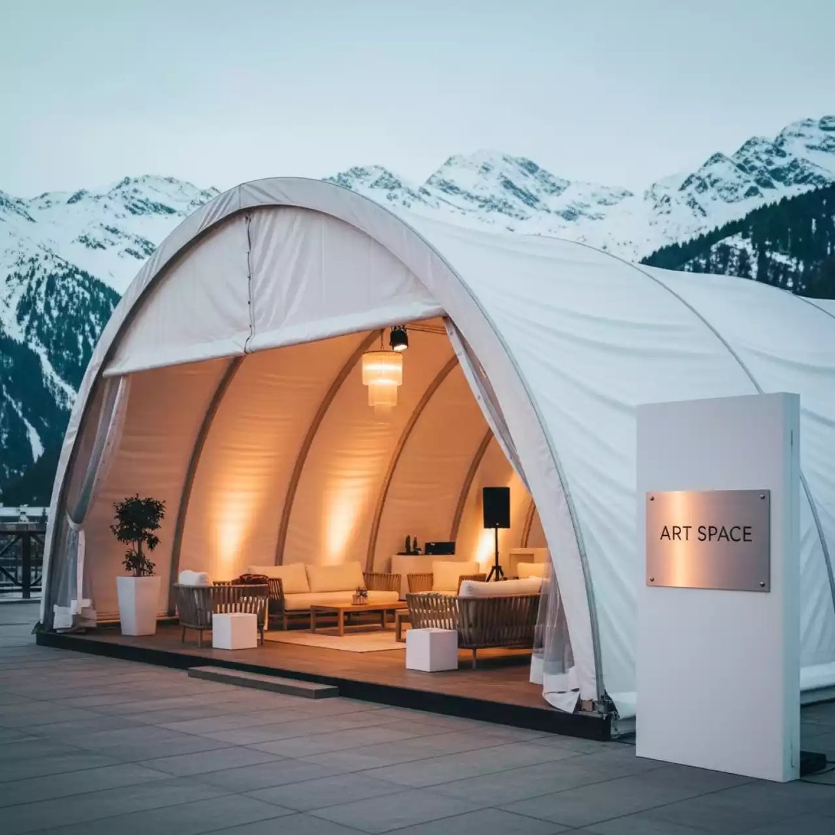 Аренда Шатер арочный Arc tent белый 10х10 м в Rixos Krasnaya Polyana — ART SPACE