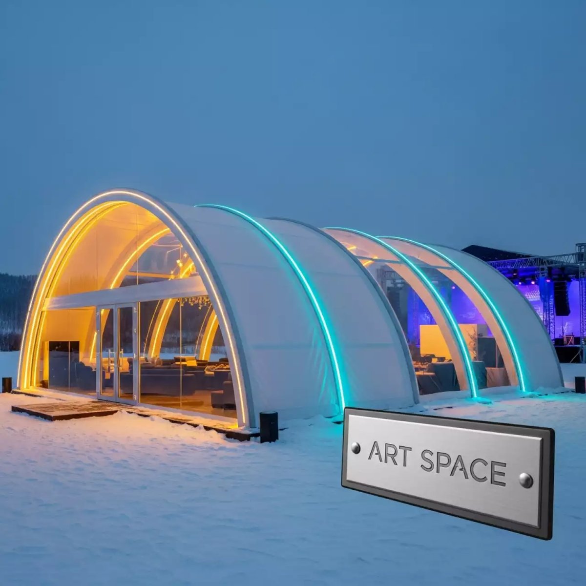 Аренда Шатер арочный Arc Tent White 10х10 м в Mantera Supreme — ART SPACE