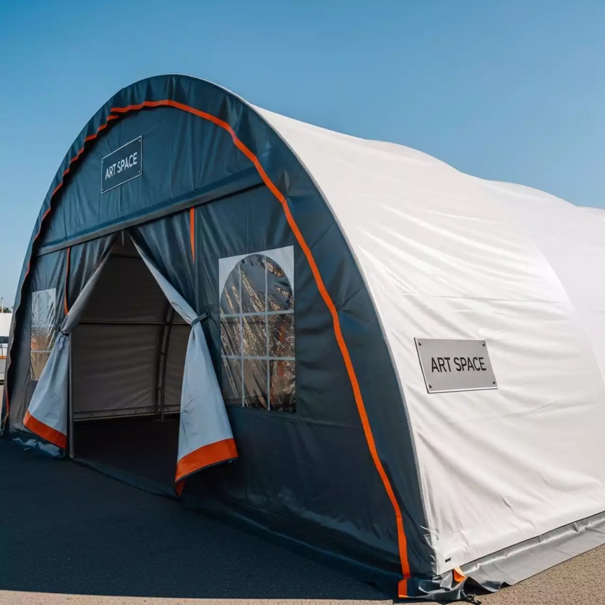 Аренда Шатер арочный из ферм 10х8 металлик в комплексе Sea Galaxy — ART SPACE