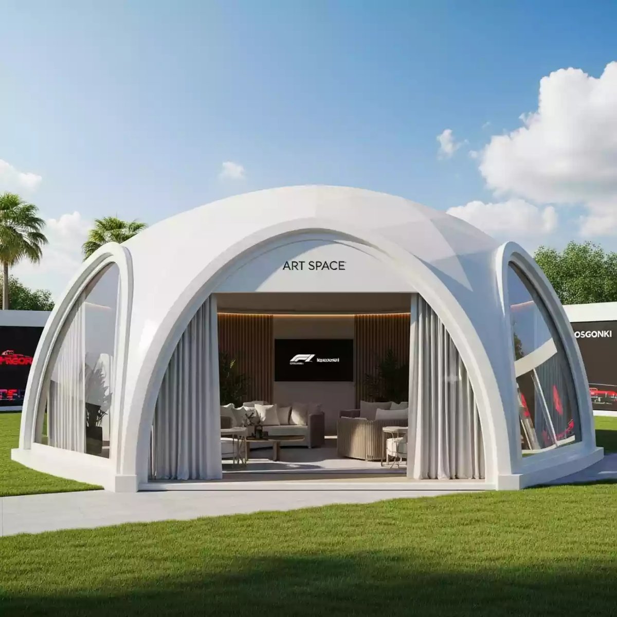 Аренда Шатер арочный октогональ 10 в Courtyard by Marriott Sochi — ART SPACE