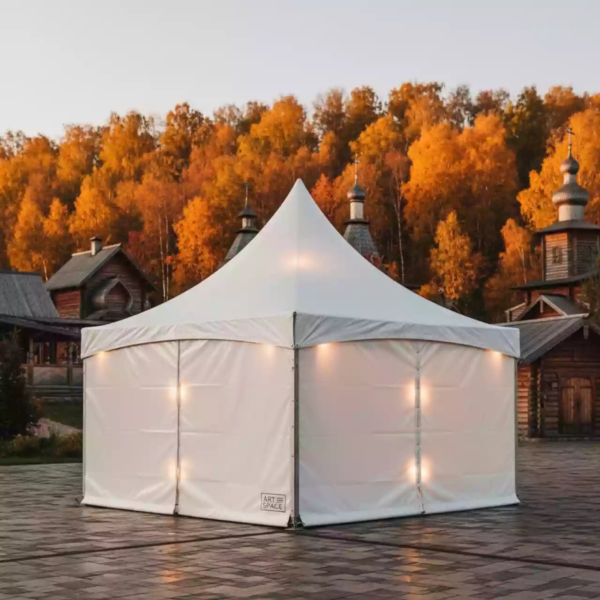 Аренда Шатер Barbieri Leader 5х5 в этно-парке «Моя Россия» — ART SPACE