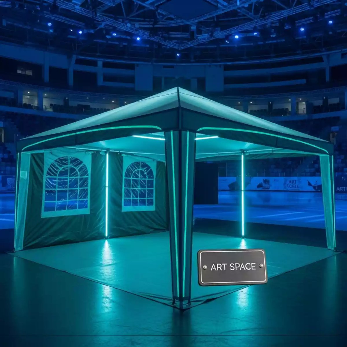 Аренда Шатер беседка Green Glade 3176 3х3х25 м полиэстер в ледовой арене «Шайба» — ART SPACE