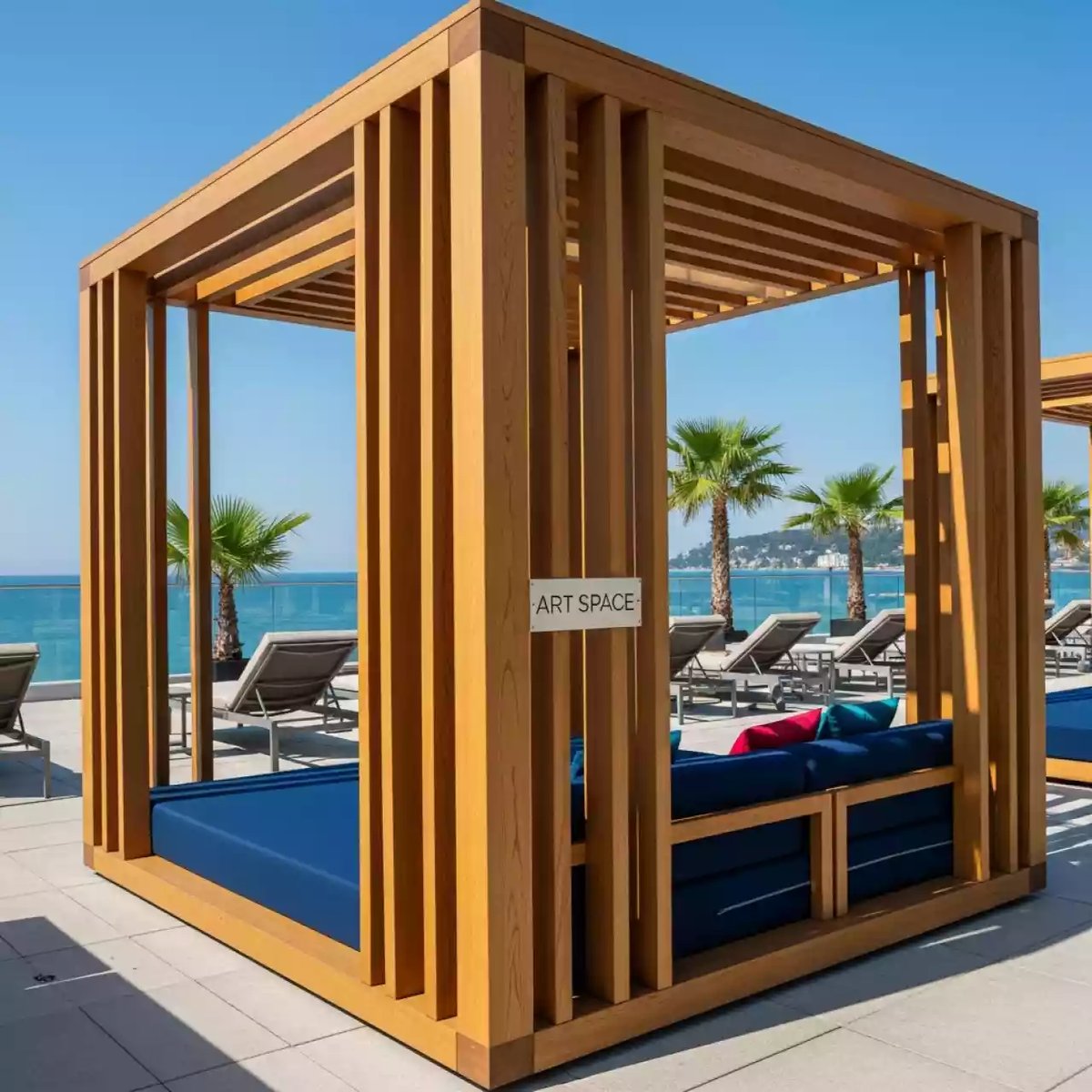 Аренда Шатер деревянный Loca с лежаками в Mercure Сочи Центр — ART SPACE